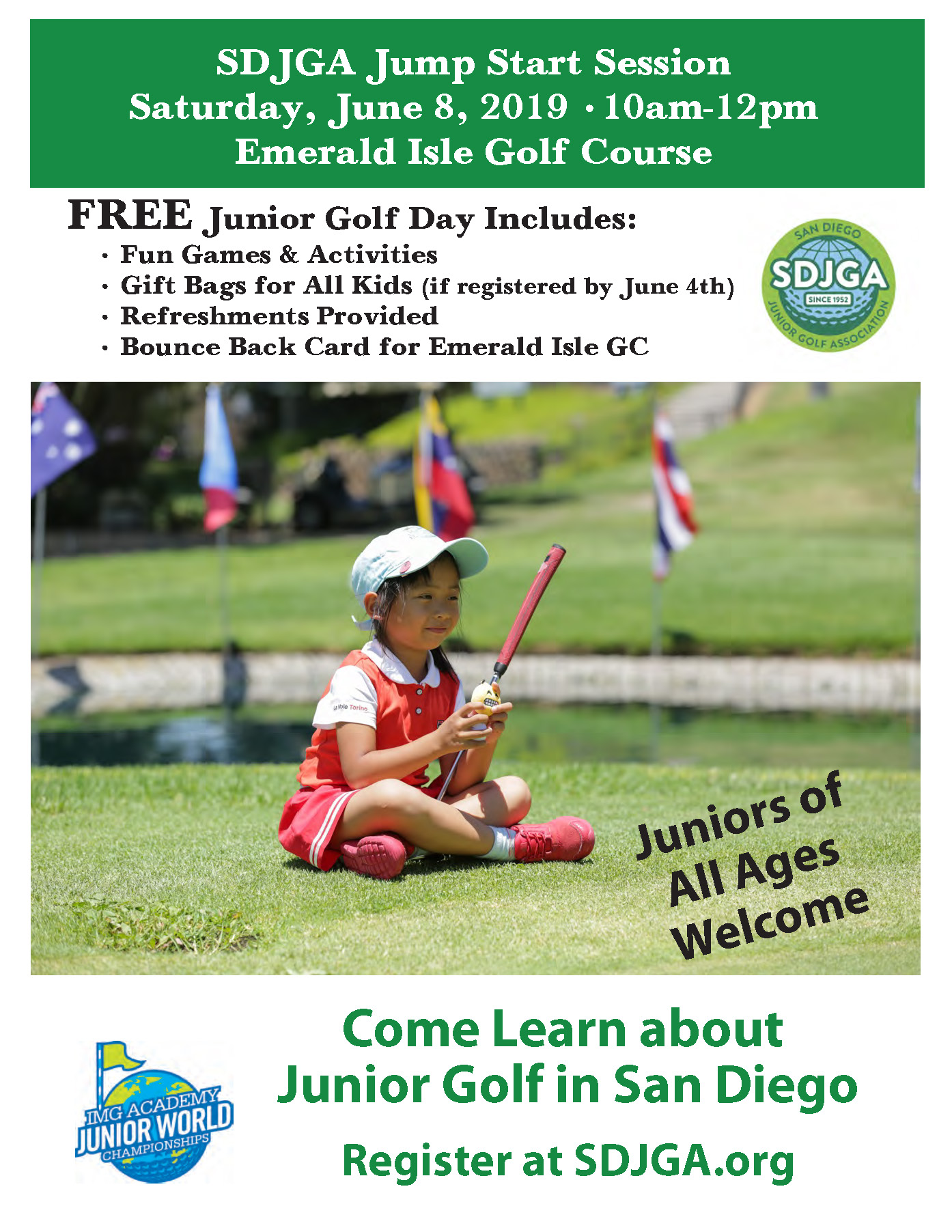 San Diego Junior Gol SDJGA Jump Start Learn about Junior Golf in